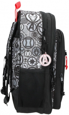 Ghiozdan scoala baieti, Marvel Avengers Heroes, 2 compartimente, negru